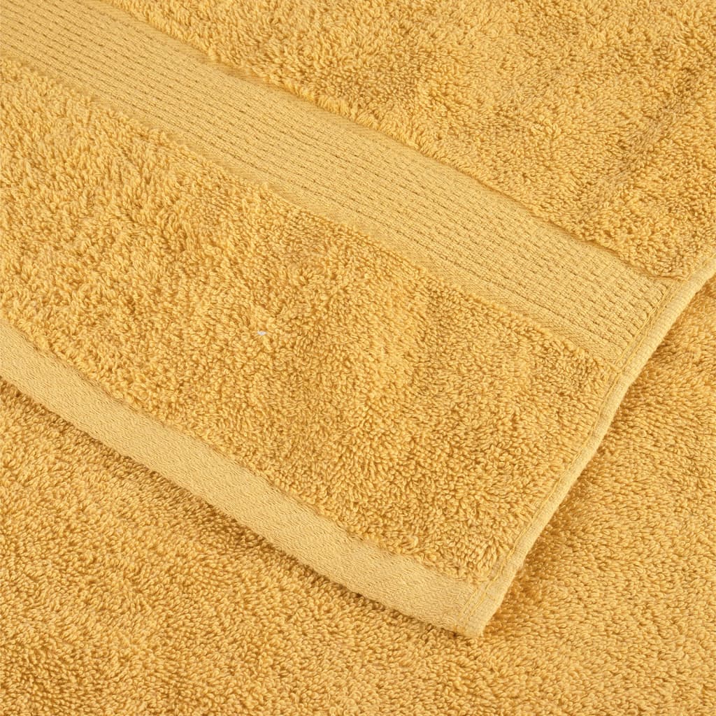 vidaXL Premium-Gästetücher SOLUND 10 Stk. Gold 30x50 cm 600 g/m²