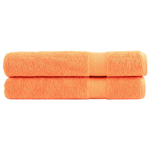 vidaXL Premium-Saunatücher SOLUND 2 Stk. Orange 80x200 cm 600 g/m²