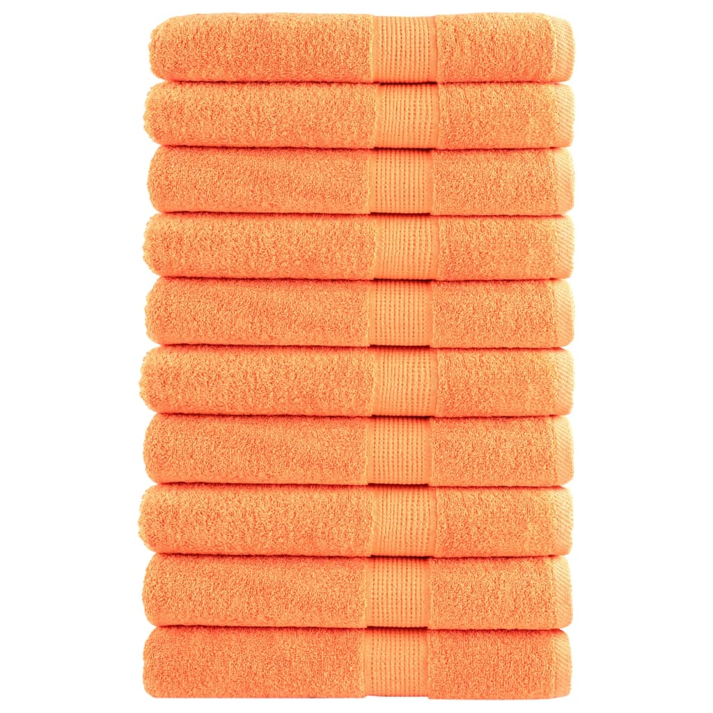 vidaXL Premium-Saunatücher SOLUND 10 Stk. Orange 80x200 cm 600 g/m²