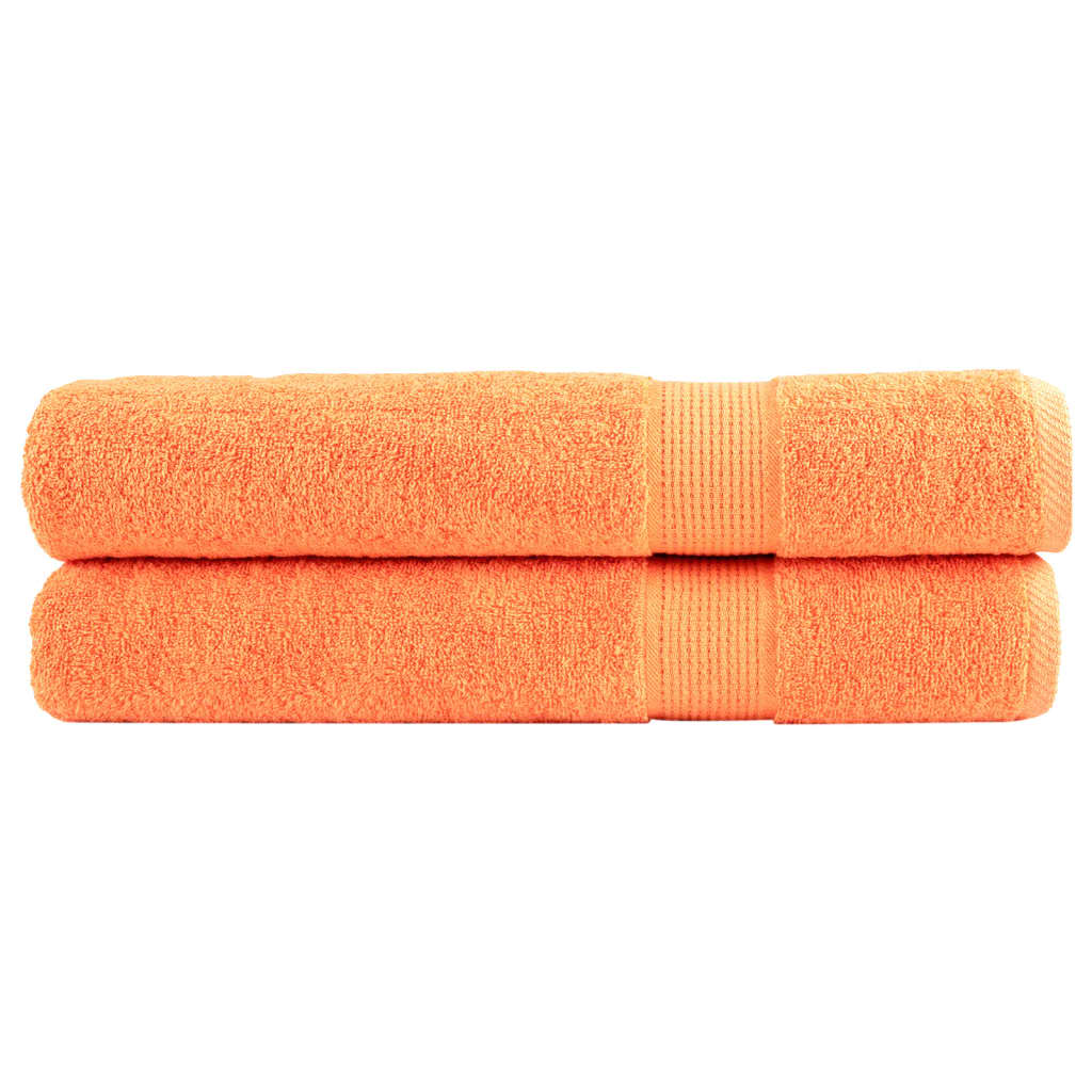 vidaXL Premium-Handtücher SOLUND 2 Stk. Orange 100x200 cm 600 g/m²