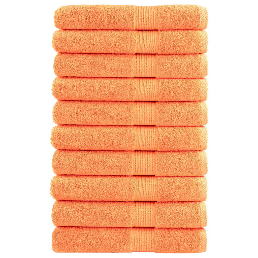 vidaXL Premium-Handtücher SOLUND 10 Stk. Orange 100x200 cm 600 g/m²