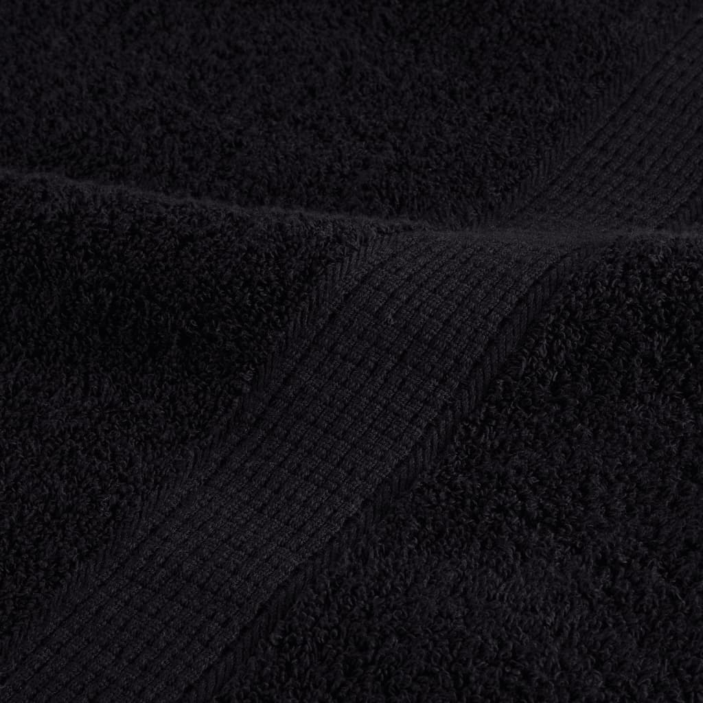 vidaXL Premium-Saunatücher SOLUND 10 Stk. Schwarz 80x200 cm 600 g/m²