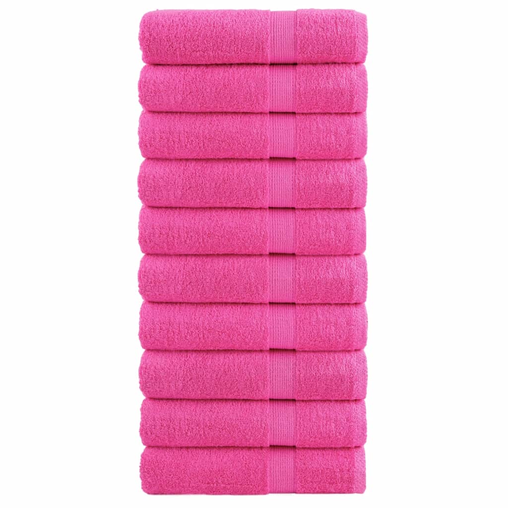 vidaXL Premium-Handtücher SOLUND 10 Stk. Rosa 50x100 cm 600 g/m²