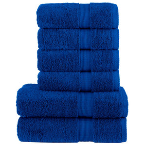 vidaXL 6 tlg. Premium-Handtuch-Set SOLUND Blau 600 g/m²