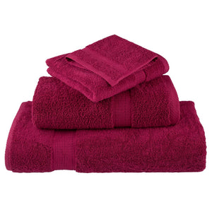 vidaXL 6 tlg. Premium-Handtuch-Set SOLUND Bordeaux 600 g/m²