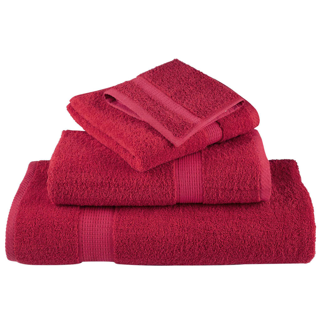 vidaXL 12 tlg. Premium-Handtuch-Set SOLUND Rot 600 g/m²