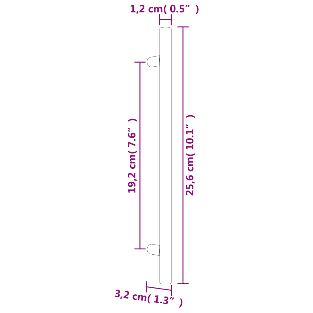 vidaXL Möbelgriffe 20 Stk. Golden 192 mm Edelstahl