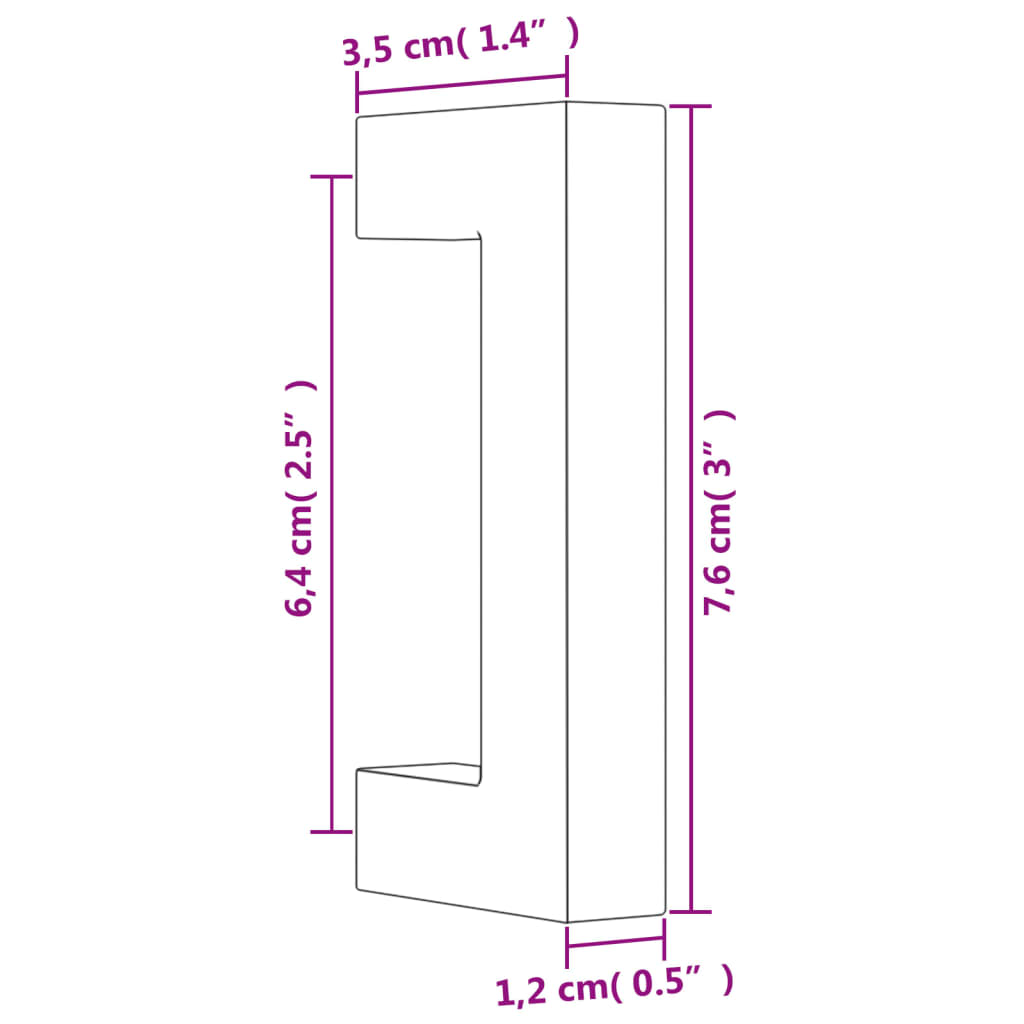 vidaXL Möbelgriffe 20 Stk. Silbern 64 mm Edelstahl