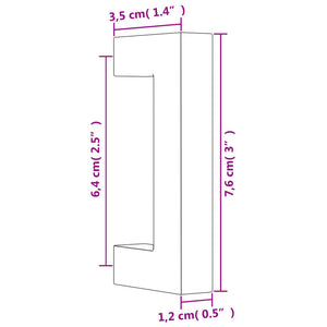 vidaXL Möbelgriffe 20 Stk. Silbern 64 mm Edelstahl