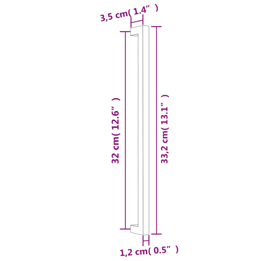 vidaXL Möbelgriffe 20 Stk. Golden 320 mm Edelstahl