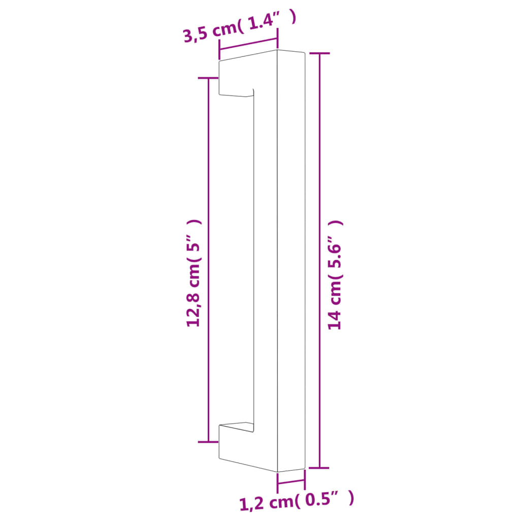 vidaXL Möbelgriffe 20 Stk. Bronzen 128 mm Edelstahl