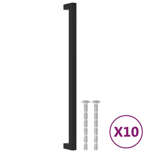 vidaXL Möbelgriffe 10 Stk. Schwarz 320 mm Edelstahl