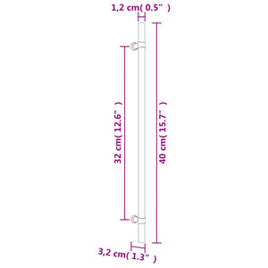 vidaXL Möbelgriffe 20 Stk. Silbern 320 mm Edelstahl