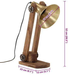 Schreibtischlampe 25 W Antik-Messing 23x13x52 cm E27 Stilecasa