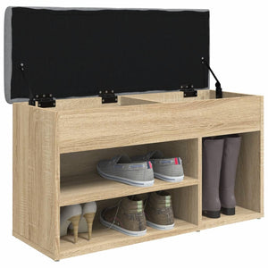 vidaXL Schuhbank Sonoma-Eiche 82x32x45,5 cm Holzwerkstoff