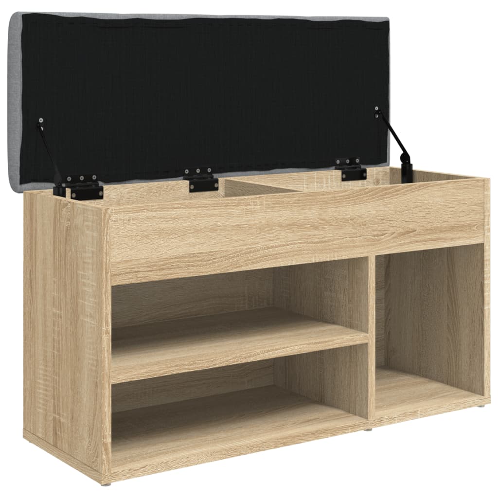 vidaXL Schuhbank Sonoma-Eiche 82x32x45,5 cm Holzwerkstoff