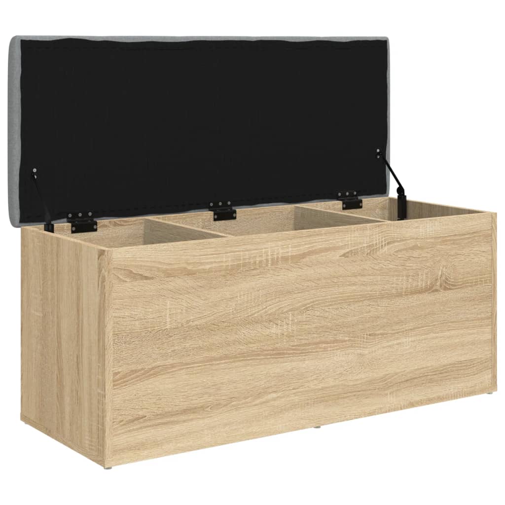 vidaXL Sitzbank mit Stauraum Sonoma-Eiche 102x42x45 cm Holzwerkstoff