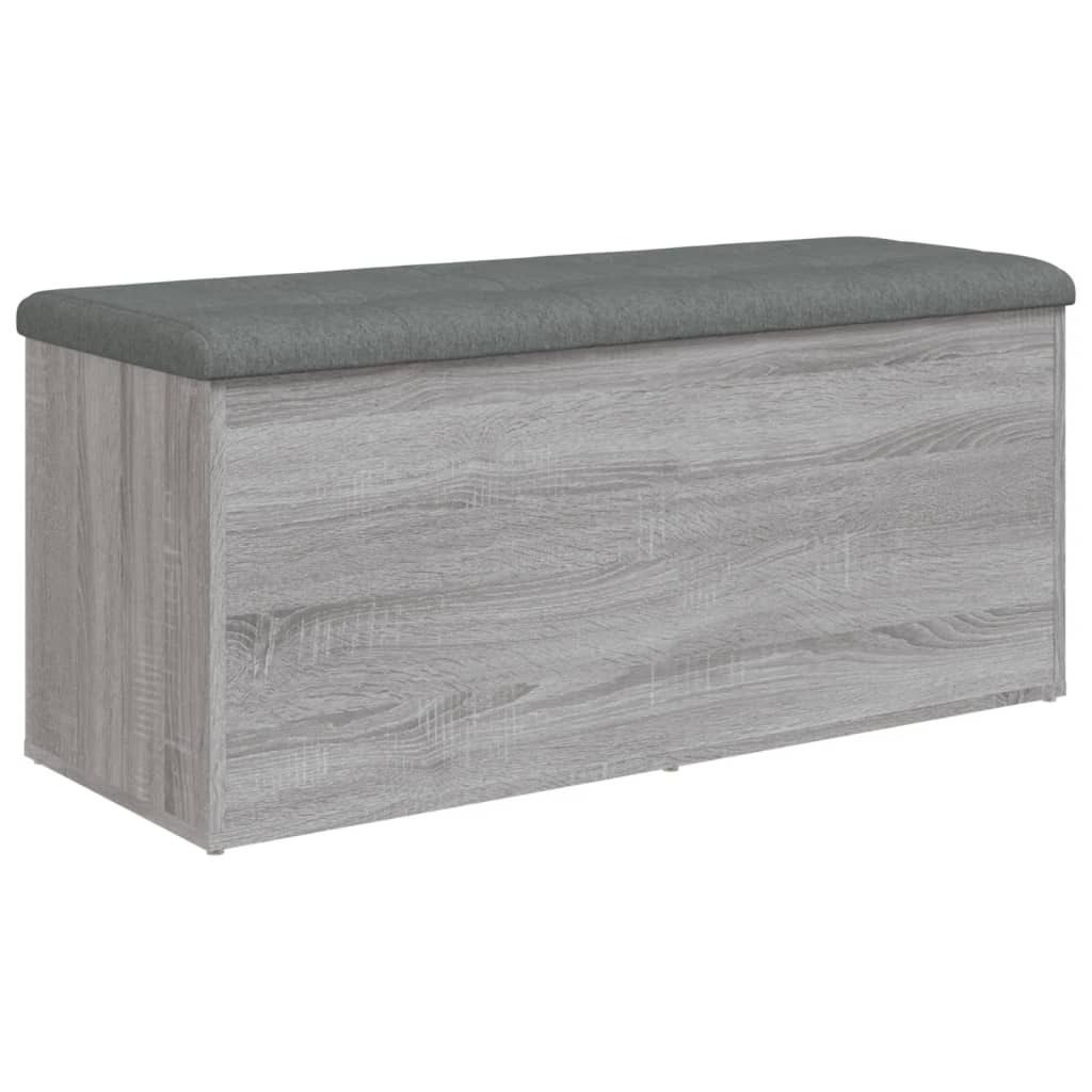 vidaXL Sitzbank mit Stauraum Grau Sonoma 102x42x45 cm Holzwerkstoff