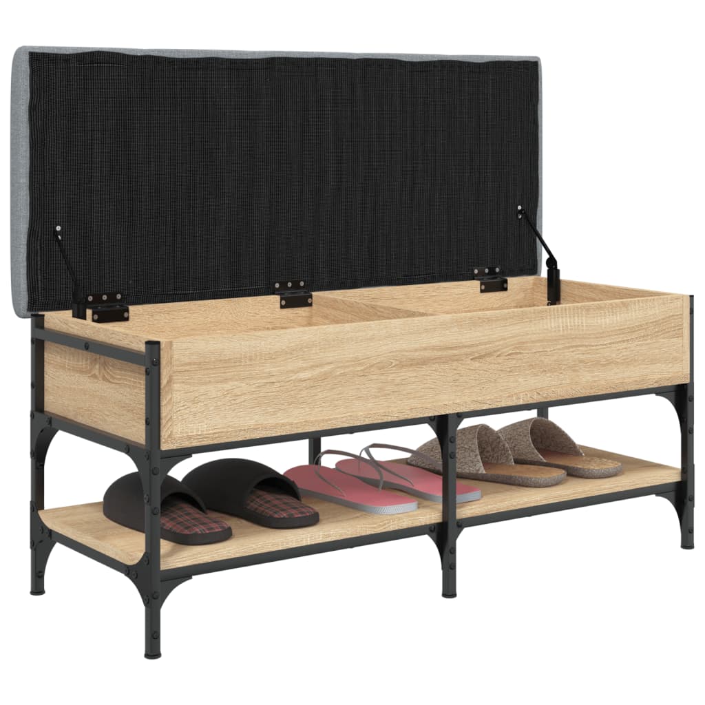 vidaXL Schuhbank Sonoma-Eiche 102x42x45 cm Holzwerkstoff