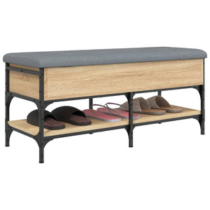 vidaXL Schuhbank Sonoma-Eiche 102x42x45 cm Holzwerkstoff