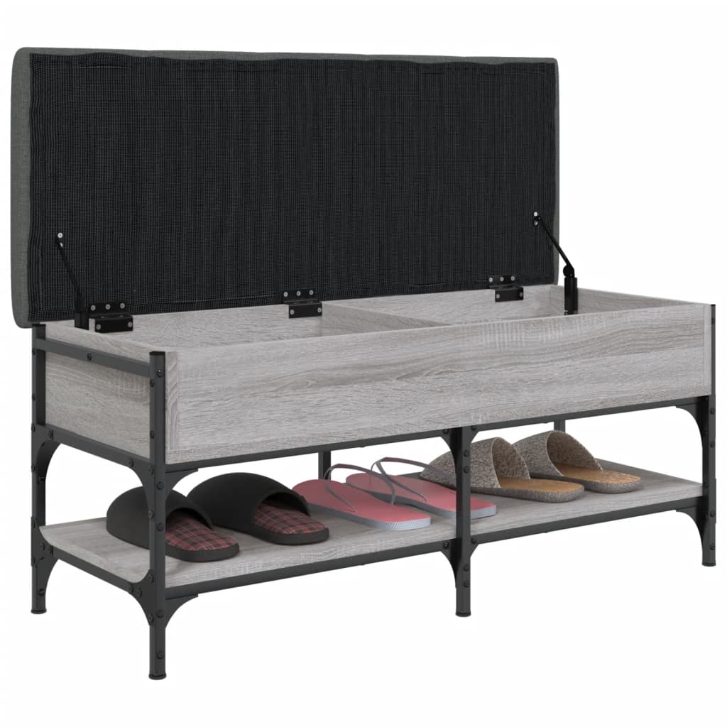 vidaXL Schuhbank Grau Sonoma 102x42x45 cm Holzwerkstoff