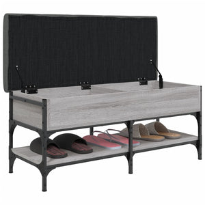 vidaXL Schuhbank Grau Sonoma 102x42x45 cm Holzwerkstoff