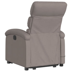 vidaXL Elektrischer Massagesessel mit Aufstehhilfe Taupe Stoff