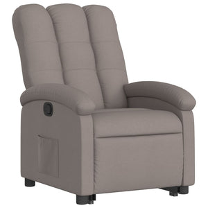 vidaXL Relaxsessel mit Aufstehhilfe Taupe Stoff