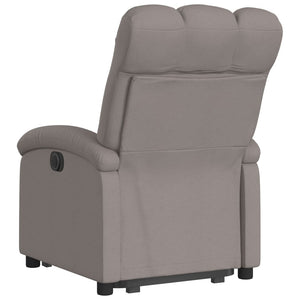 vidaXL Relaxsessel mit Aufstehhilfe Taupe Stoff