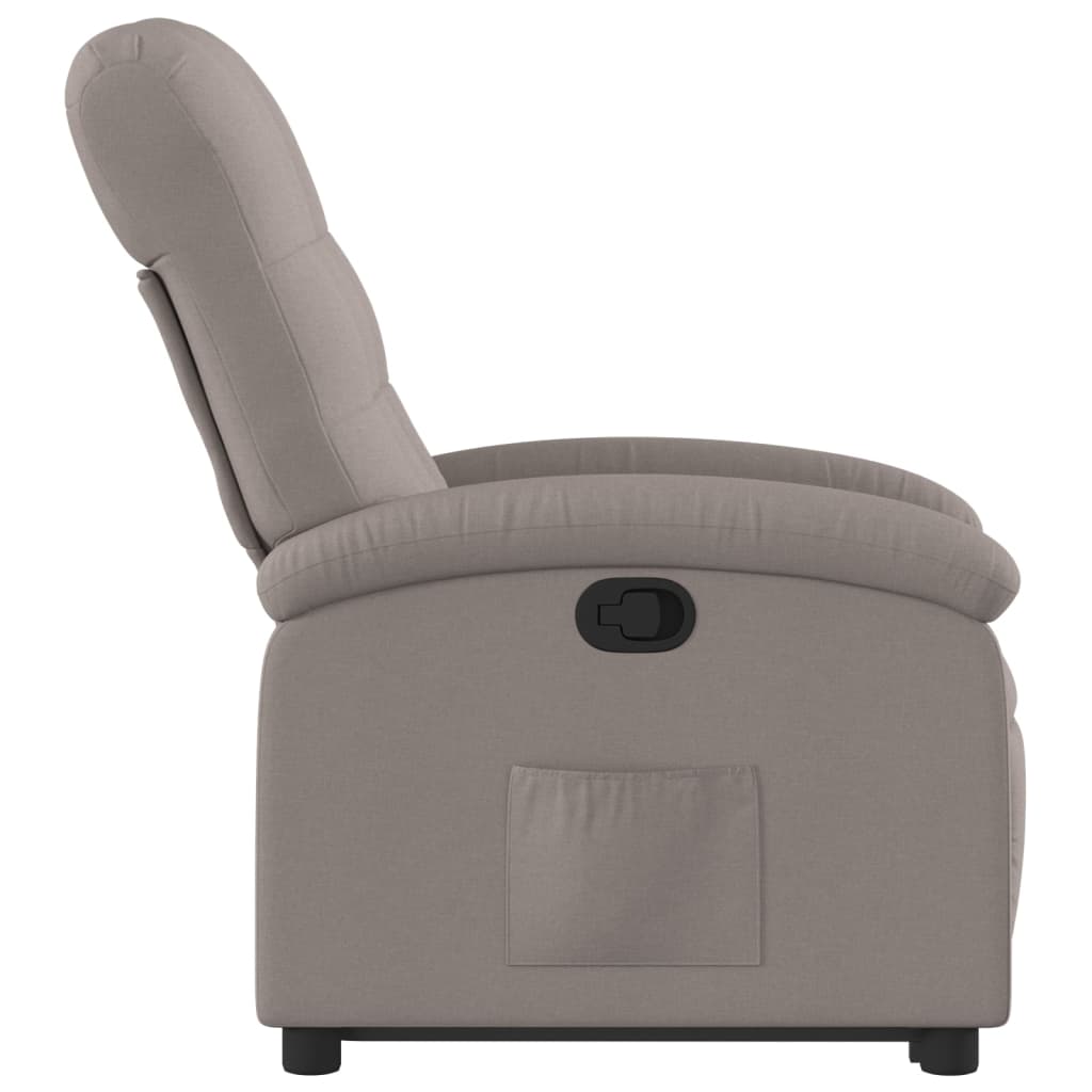 vidaXL Relaxsessel mit Aufstehhilfe Taupe Stoff