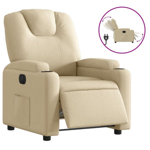 vidaXL Relaxsessel Elektrisch Creme Stoff