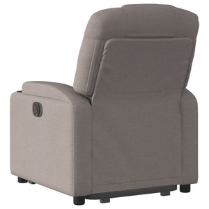 vidaXL Relaxsessel mit Aufstehhilfe Taupe Stoff