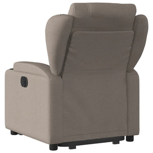 vidaXL Relaxsessel mit Aufstehhilfe Taupe Stoff