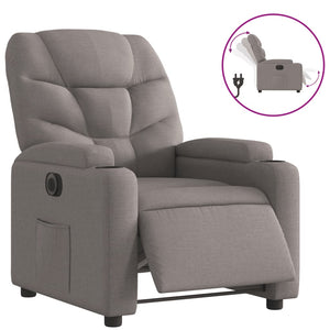 vidaXL Relaxsessel Elektrisch Taupe Stoff