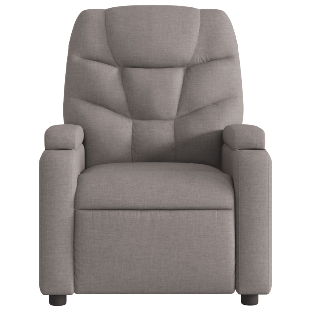 vidaXL Relaxsessel Elektrisch Taupe Stoff