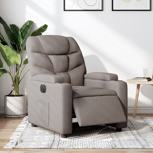 vidaXL Relaxsessel Elektrisch Taupe Stoff