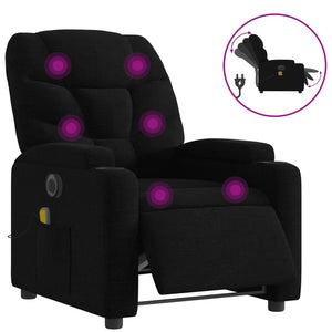 vidaXL Massagesessel Elektrisch Schwarz Stoff