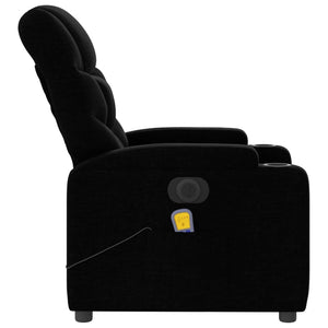 vidaXL Massagesessel Elektrisch Schwarz Stoff