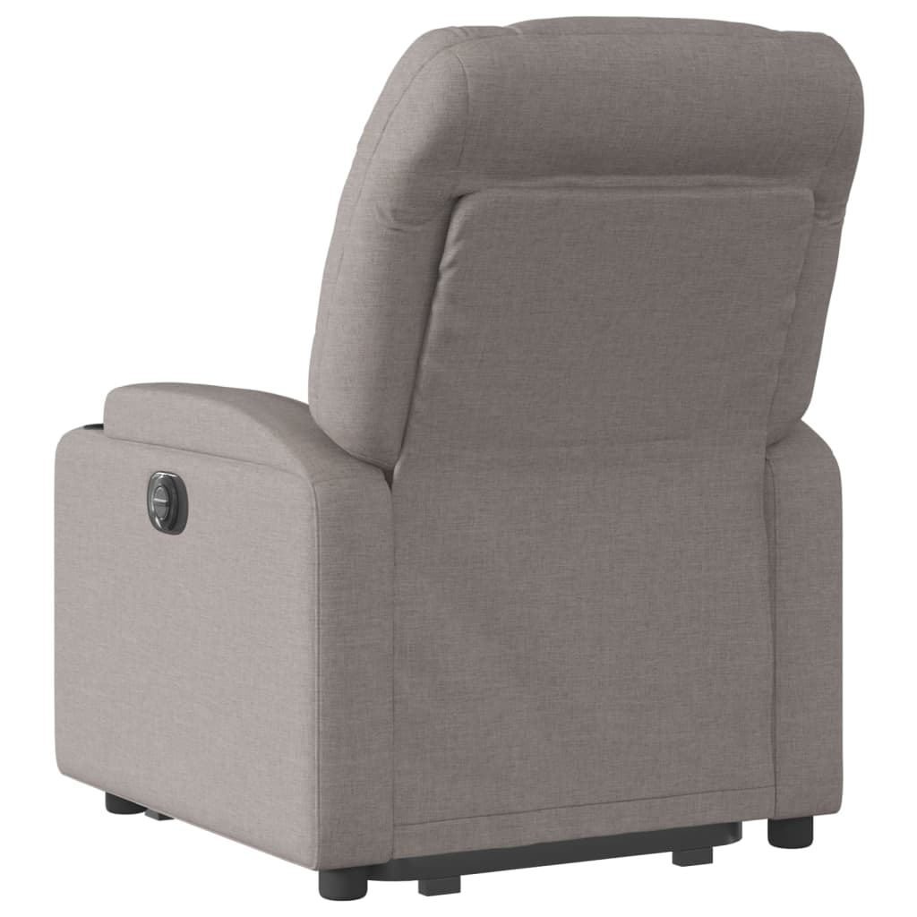 vidaXL Relaxsessel mit Aufstehhilfe Elektrisch Taupe Stoff