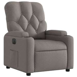 vidaXL Relaxsessel Elektrisch Taupe Stoff