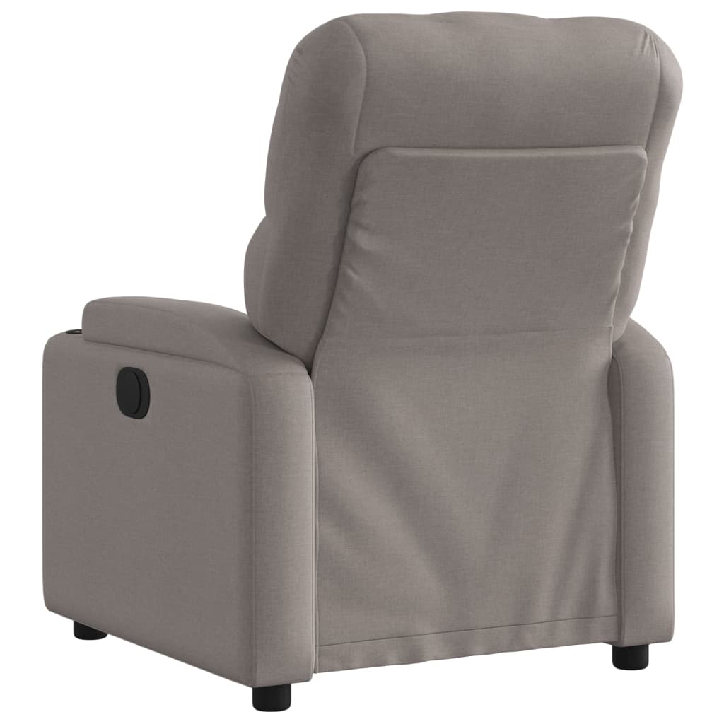 vidaXL Relaxsessel Elektrisch Taupe Stoff