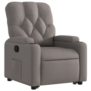 vidaXL Relaxsessel mit Aufstehhilfe Taupe Stoff