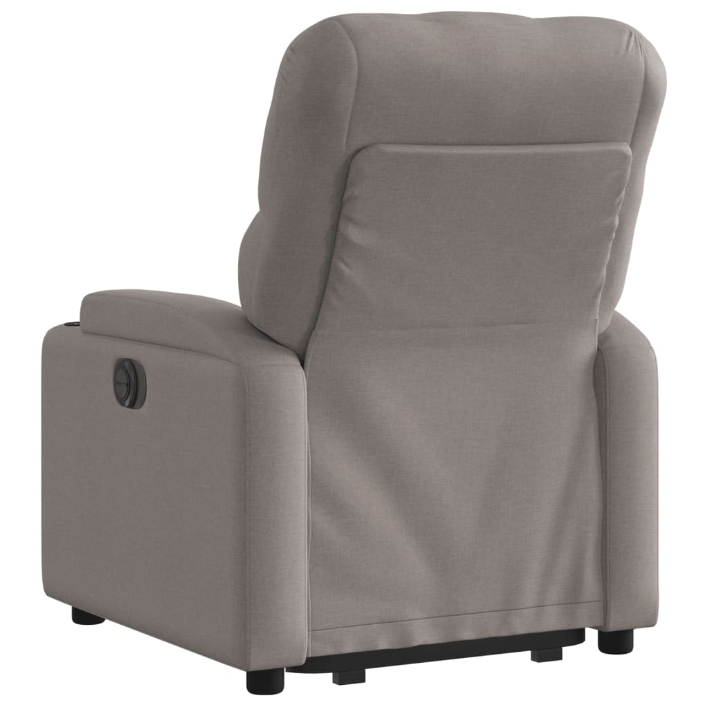 vidaXL Relaxsessel mit Aufstehhilfe Taupe Stoff