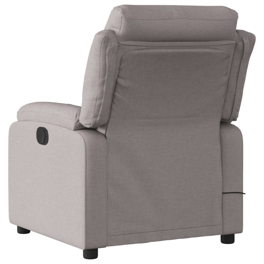 vidaXL Massagesessel Elektrisch Taupe Stoff