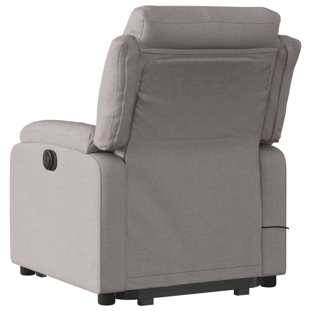 vidaXL Massagesessel mit Aufstehhilfe Taupe Stoff