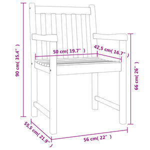 Gartenstühle 8 Stk. 56x55,5x90 cm Massivholz Akazie Stilecasa