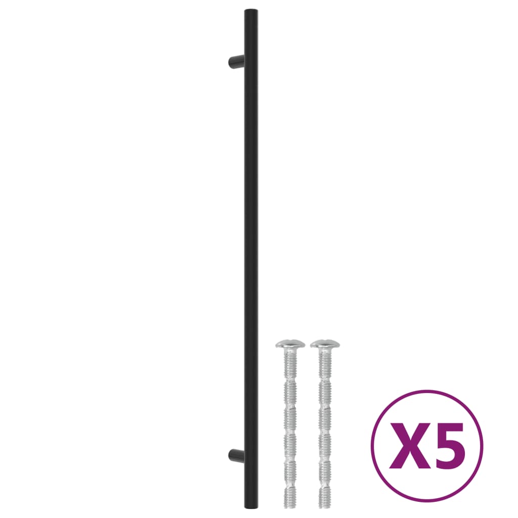 vidaXL Möbelgriffe 5 Stk. Schwarz 320 mm Edelstahl