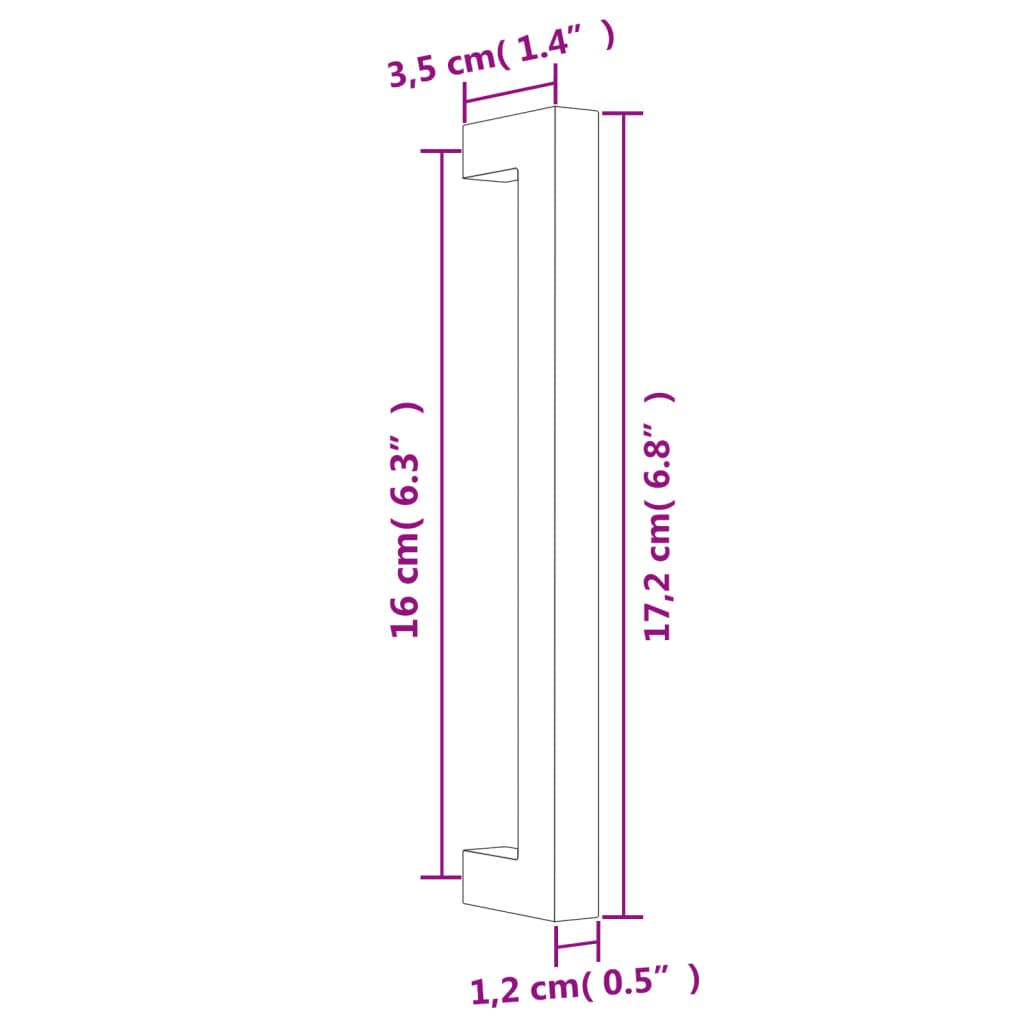 vidaXL Möbelgriffe 10 Stk. Golden 160 mm Edelstahl