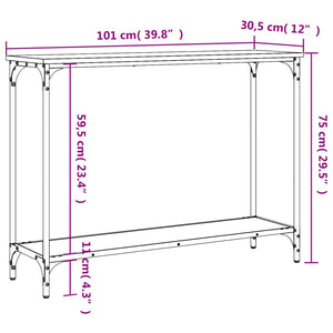 Konsolentisch Schwarz 101x30,5x75 cm Holzwerkstoff