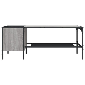 Couchtisch mit Regal Grau Sonoma 100x51x40 cm Holzwerkstoff